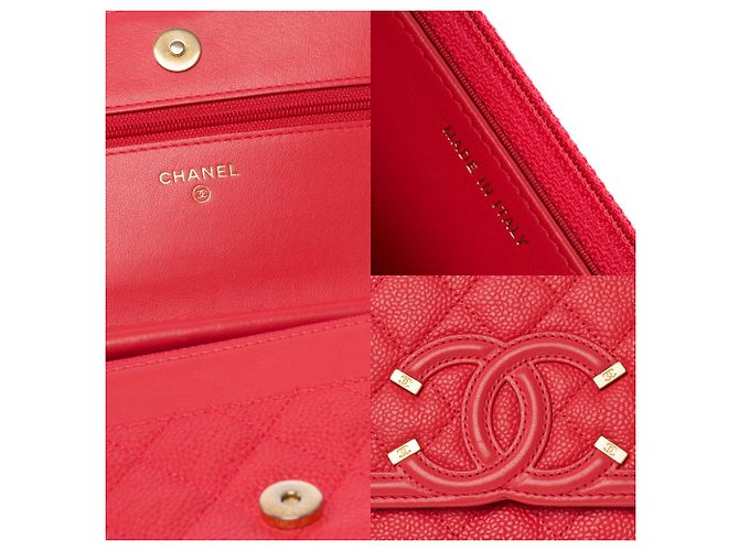 CHANEL Borsa Wallet on Chain in Pelle Rosa - 103564 - vista 6