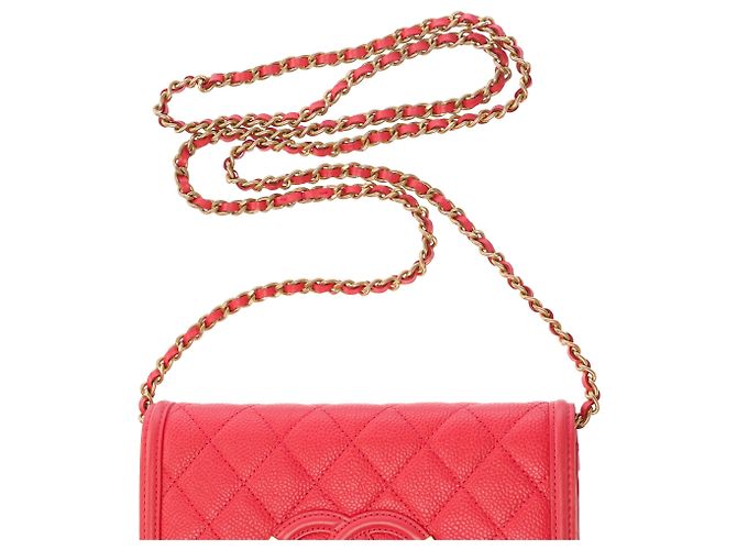 CHANEL Borsa Wallet on Chain in Pelle Rosa - 103564 - vista 8