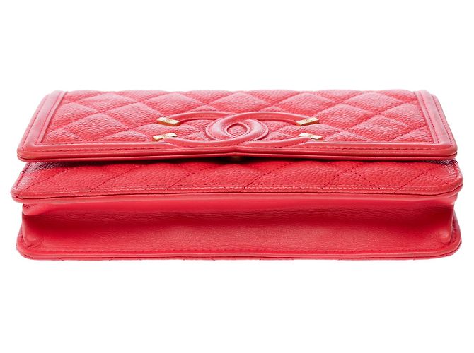 CHANEL Borsa Wallet on Chain in Pelle Rosa - 103564 - vista 9
