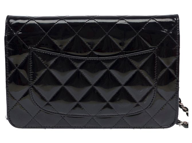 Borsa CHANEL Wallet on Chain in Pelle Nera - 103550 Nero - vista 3