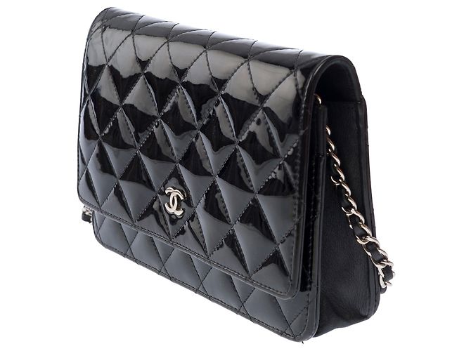 Borsa CHANEL Wallet on Chain in Pelle Nera - 103550 Nero - vista 4