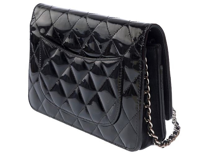 Borsa CHANEL Wallet on Chain in Pelle Nera - 103550 Nero - vista 5