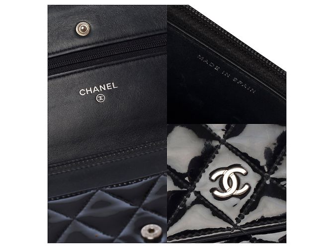 Borsa CHANEL Wallet on Chain in Pelle Nera - 103550 Nero - vista 6