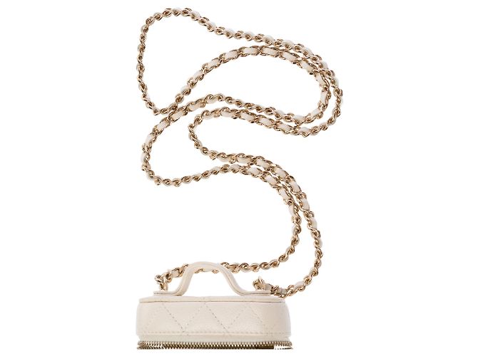 Borsa CHANEL Vanity in Pelle Bianca - 103565 Bianco - vista 10