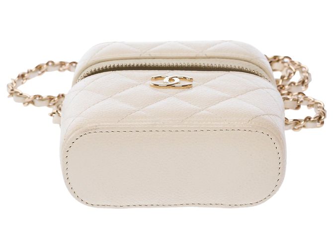 Borsa CHANEL Vanity in Pelle Bianca - 103565 Bianco - vista 11