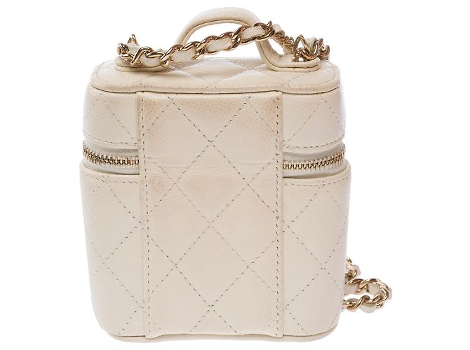 Borsa CHANEL Vanity in Pelle Bianca - 103565 Bianco - vista 4
