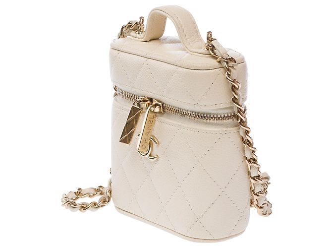 Borsa CHANEL Vanity in Pelle Bianca - 103565 Bianco - vista 5