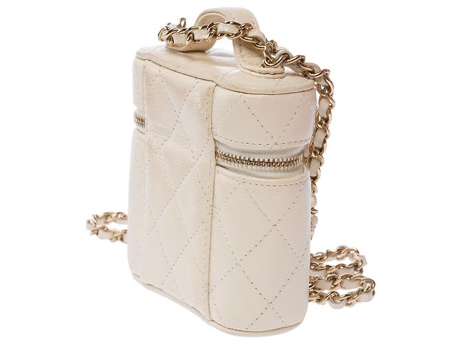 Borsa CHANEL Vanity in Pelle Bianca - 103565 Bianco - vista 6
