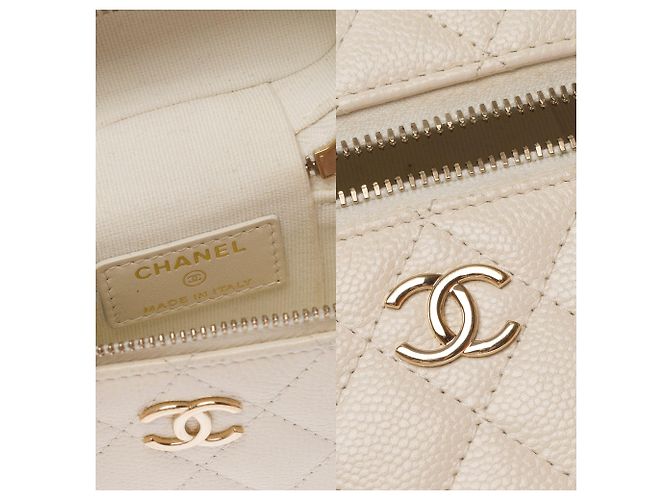 Borsa CHANEL Vanity in Pelle Bianca - 103565 Bianco - vista 7