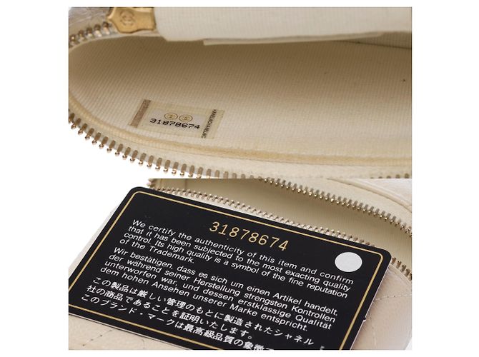 Borsa CHANEL Vanity in Pelle Bianca - 103565 Bianco - vista 8