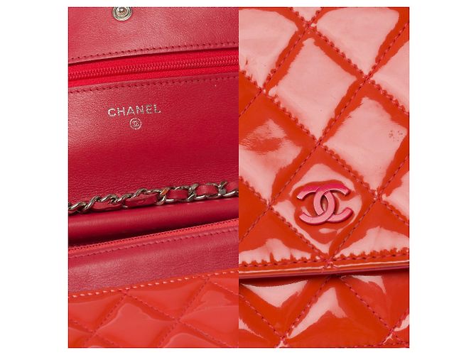 Borsa CHANEL Wallet on Chain in Pelle Arancione - 103541 - vista 6