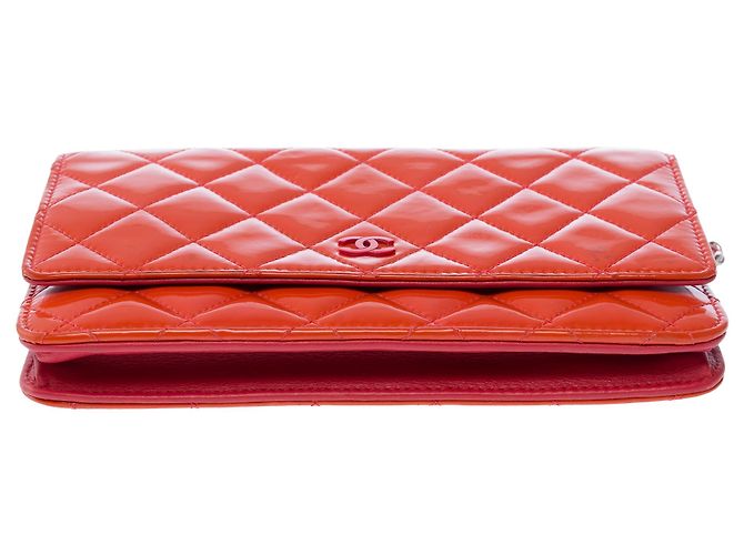 Borsa CHANEL Wallet on Chain in Pelle Arancione - 103541 - vista 9