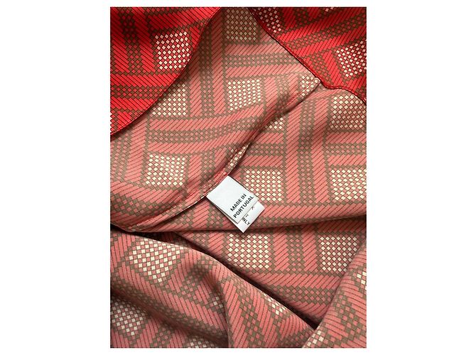 Jonathan Saunders Top de seda con estampado geométrico rojo Castaño Blanco Roja - vista 6