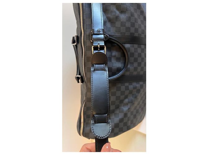 Louis Vuitton Keepall 55 Damier Graphite Nero - vista 10
