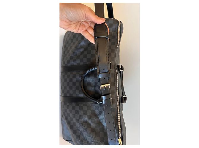 Louis Vuitton Keepall 55 Damier Graphite Nero - vista 11
