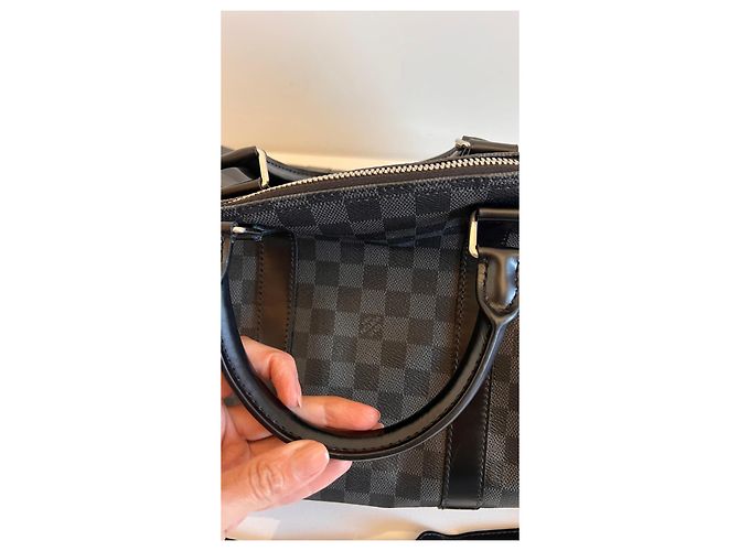 Louis Vuitton Keepall 55 Damier Graphite Nero - vista 16
