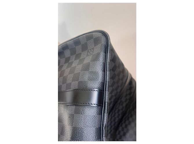 Louis Vuitton Keepall 55 Damier Graphite Nero - vista 18