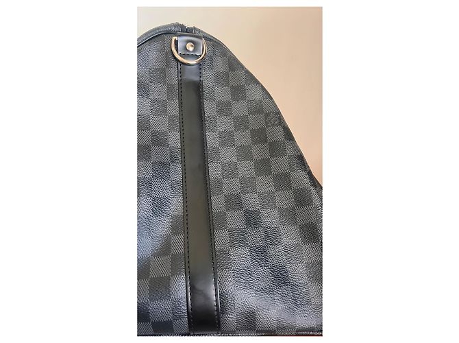 Louis Vuitton Keepall 55 Damier Graphite Nero - vista 19