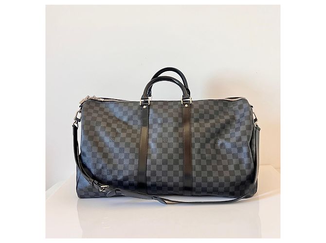 Louis Vuitton Keepall 55 Damier Graphite Nero - vista 2