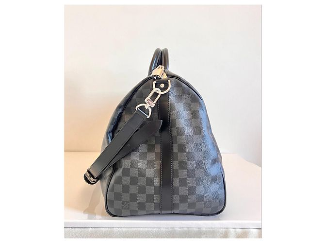 Louis Vuitton Keepall 55 Damier Graphite Nero - vista 3