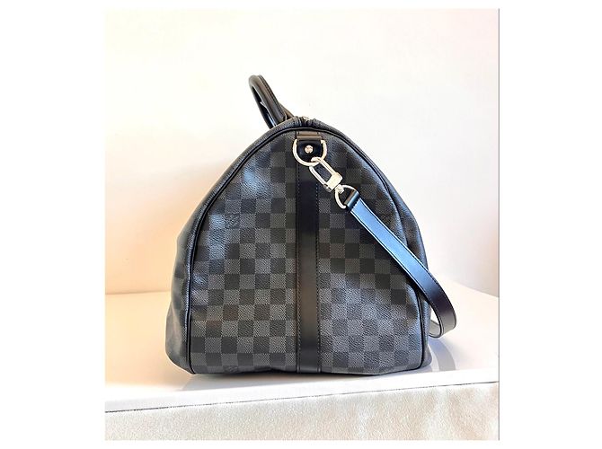 Louis Vuitton Keepall 55 Damier Graphite Nero - vista 4