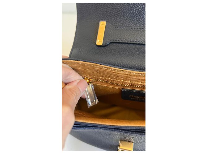 Salvatore Ferragamo Borsa a mano Gancini Blu scuro - vista 10