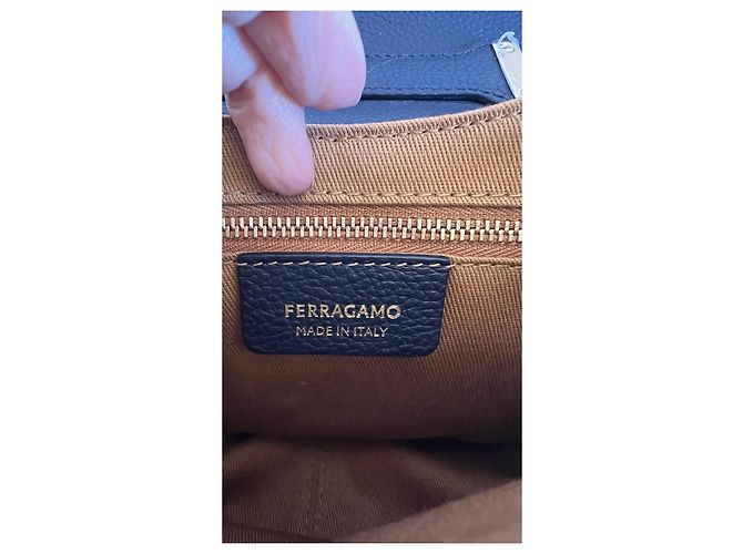 Salvatore Ferragamo Borsa a mano Gancini Blu scuro - vista 11