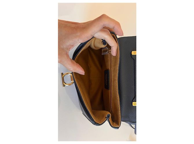 Salvatore Ferragamo Borsa a mano Gancini Blu scuro - vista 12