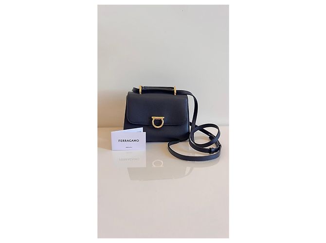 Salvatore Ferragamo Borsa a mano Gancini Blu scuro - vista 13