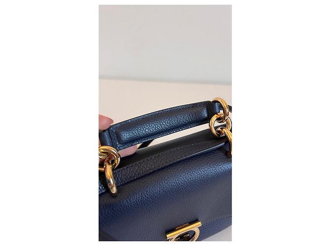 Salvatore Ferragamo Borsa a mano Gancini Blu scuro - vista 16