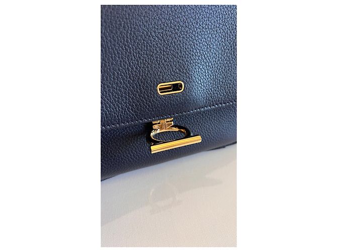 Salvatore Ferragamo Borsa a mano Gancini Blu scuro - vista 7