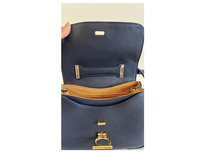 Salvatore Ferragamo Borsa a mano Gancini Blu scuro - vista 8
