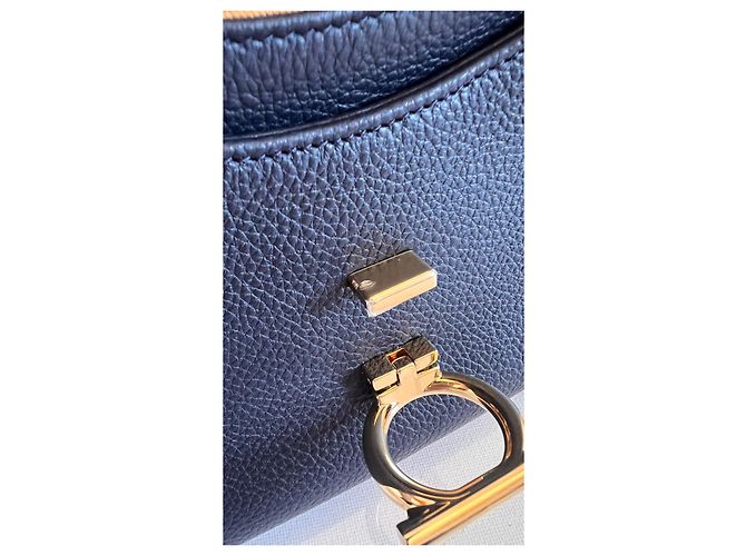 Salvatore Ferragamo Borsa a mano Gancini Blu scuro - vista 9