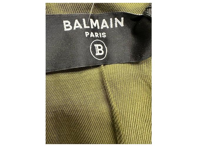 Terno de sarja verde Balmain - EU 36 (S) Usado - vista 6