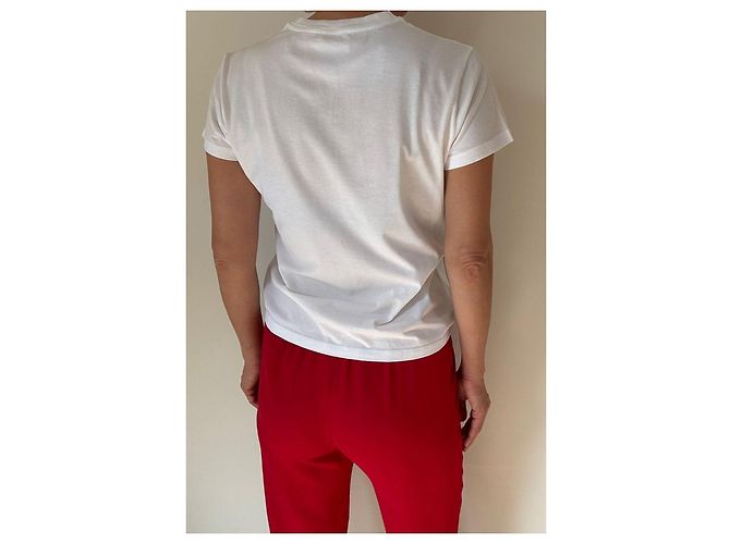 Red Valentino "Follow Me Now" T-Shirt Weiß Rot - Ansicht 5