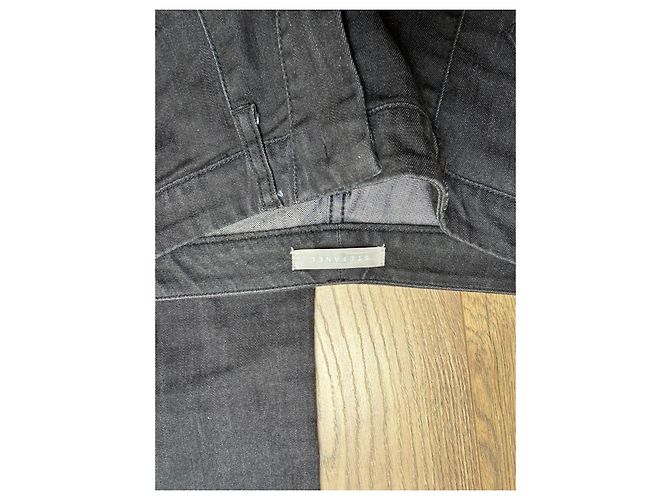 Autre Marque Pantalones biker Stefanel de denim negro - vista 10