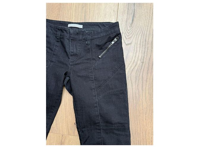 Autre Marque Pantalones biker Stefanel de denim negro - vista 3