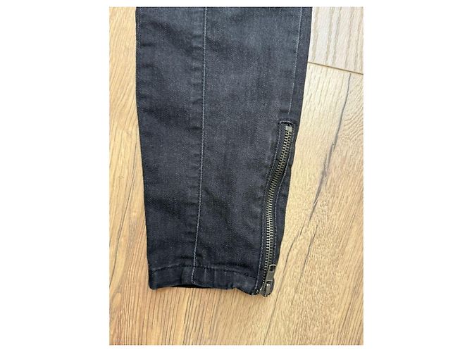 Autre Marque Pantalones biker Stefanel de denim negro - vista 5