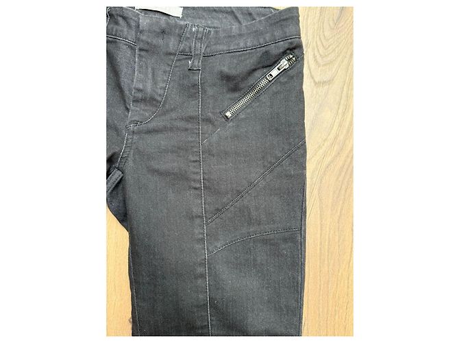 Autre Marque Pantalones biker Stefanel de denim negro - vista 6