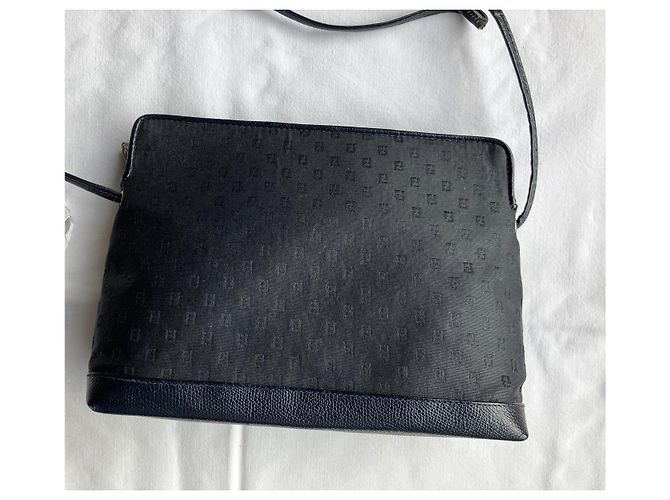 Borsa a tracolla Fendi Zucca in tela nera Blu scuro - vista 2