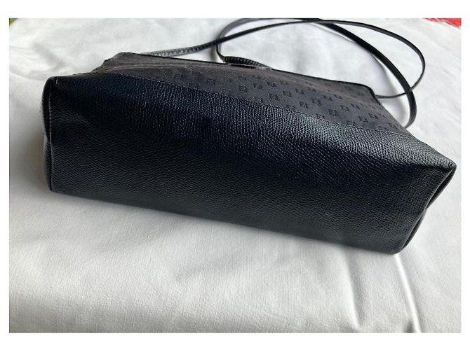 Borsa a tracolla Fendi Zucca in tela nera Blu scuro - vista 4