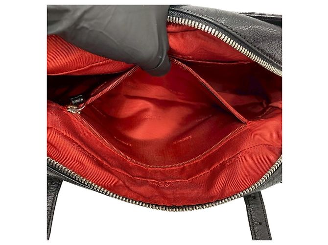Loewe Anagram Logo Lederhandtasche mit Besatz Schwarz - Ansicht 10