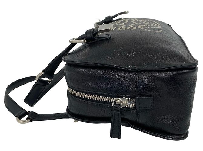 Loewe Anagram Logo Lederhandtasche mit Besatz Schwarz - Ansicht 5