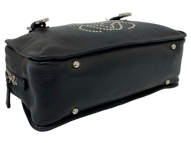 Loewe Anagram Logo Lederhandtasche mit Besatz Schwarz - Ansicht 7
