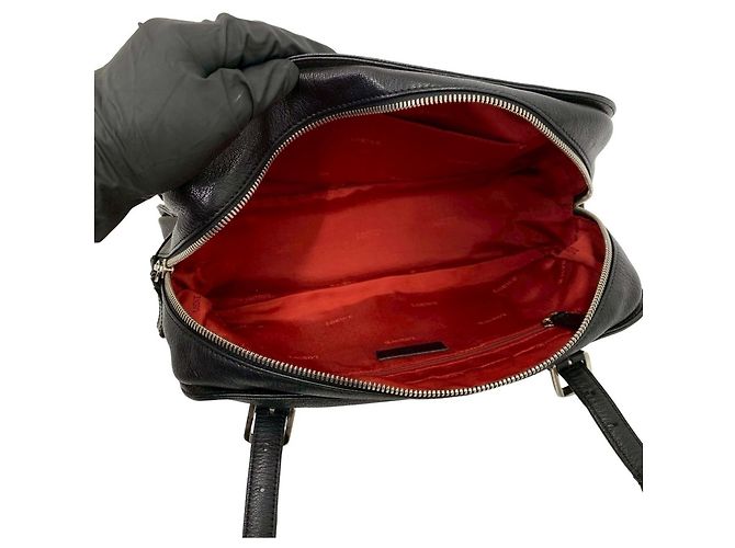 Loewe Anagram Logo Lederhandtasche mit Besatz Schwarz - Ansicht 9