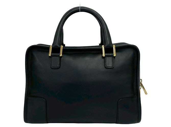 Loewe Vintage Amazona Handtasche aus schwarzem Leder - Ansicht 3