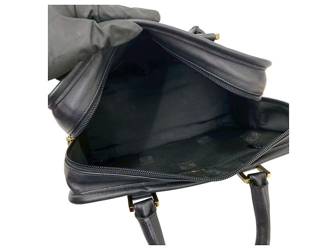 Loewe Vintage Amazona Handtasche aus schwarzem Leder - Ansicht 9