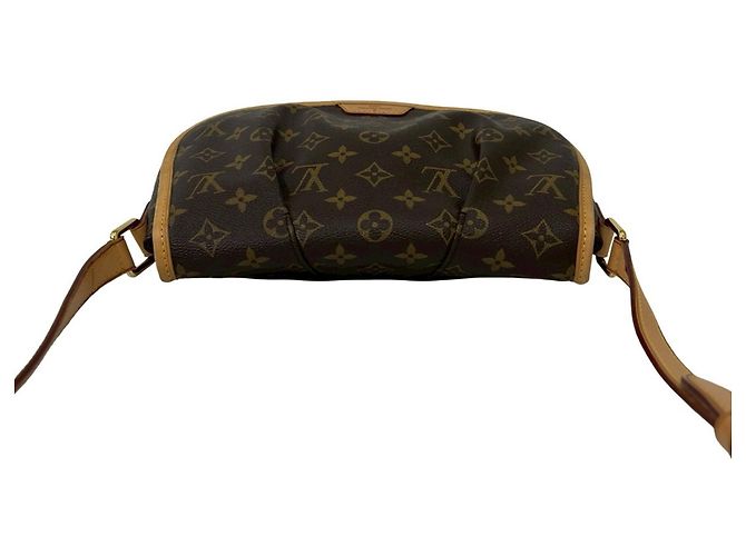 Borsa a tracolla Louis Vuitton Menilmontant PM in pelle monogramma Marrone - vista 4