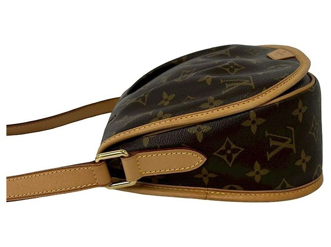 Borsa a tracolla Louis Vuitton Menilmontant PM in pelle monogramma Marrone - vista 5