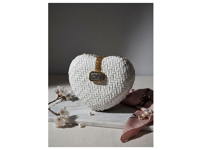 Courreges Courrèges Paris Borsa Cuore Intrecciata Bianco - vista 11